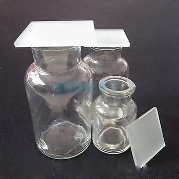 250ml Bottom Diam 65mm laboratorinio stiklo dujų surinkimo butelis su matinio stiklo dangteliu