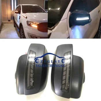 LED galinio vaizdo apdaila Ford Ranger T6 T7 T8 2012-2021 Everest 2015-2020 automobilio išorinių sparnų durų šoninio veidrodžio dangtelio dangtelio dangtelio apvalkalas