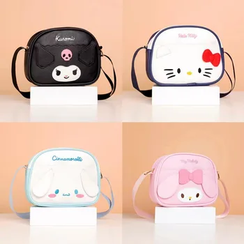 Sanrios Kawaii Anime Kuromi My Melody girl heart didelės talpos pasiuntinio krepšys pečių krepšiai fashion girls mobiliųjų telefonų saugykla