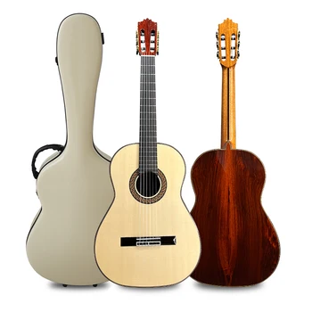 Aiersi prekės ženklo profesionalus bouchet bracing Rankų darbo visi kieti Cocobolo ispaniškos nailoninės stygos senovinė klasikinė gitara