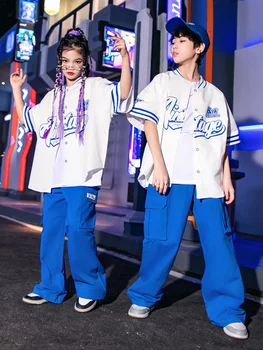 Vaikų sporto rinkinys Vaikų gatvės šokių tendencija Beisbolo paltas Hiphopo berniukų džiazo būgnų stovas Mergaičių pasirodymo apranga