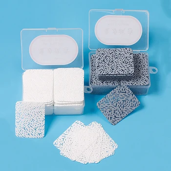 Naujos servetėlės Popierinės medvilnės blakstienų klijų valiklis Nuvalykite klijų buteliuko burną Neleiskite užsikimšti klijų valiklio pagalvėlių