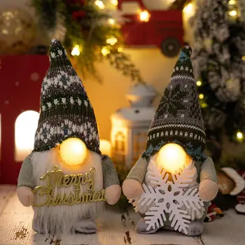 Kalėdiniai žėrintys nykštukų ornamentai Pliušiniai nykštukų pakabukai Medžio papuošalai Kalėdų senelio kabantis amatas Naujųjų metų vakarėlio dekoratoriai Aksesuarai