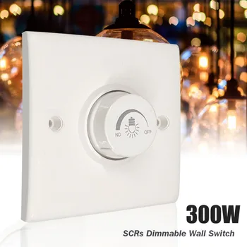 300W LED šviesos jungiklis Pritemdomoji lempa reguliuojamas ryškumo reguliatorius Dimeris AC 200-240V
