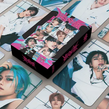55pcs/Set Naujas Kpop Stray Kids Albumas Lomo Cards Fotokortelės Foto kortelė Atvirukas Hyunjin Felix Han Gerbėjams Kolekcijos dovana