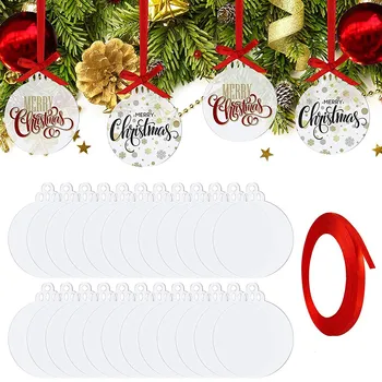 25 vnt 3 colių skaidrūs akriliniai kalėdiniai papuošalai akrilo kalėdiniai papuošalai 
