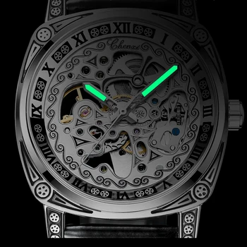 Chenxi Top prekės ženklo vyriški laikrodžiai Automatinis mechaninis laikrodis Tourbillon laikrodis Sportinis vandeniui atsparus vyriškas rankinis laikrodis Relogio Masculino