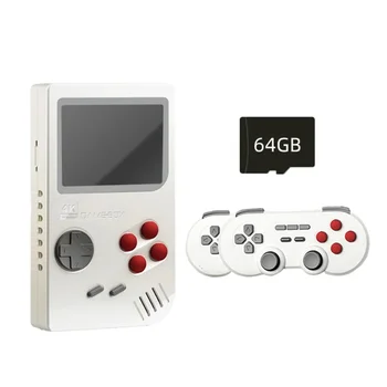K8 Vaizdo žaidimų konsolė 3D PSP 4K HD išvestis Atvirojo kodo sistema Dvigubas valdiklis 2.4G Greitas aušinimas Vaizdo žaidimų konsolė 64G