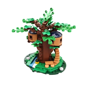 Gobricks MOC Miško namas Mini nameliai medyje Statybinių blokų rinkinys Namelio medyje modelis Edukacija Kaladėlių žaislai vaikams Gimtadienio dovana