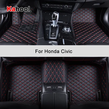 KAHOOL Custom automobilių grindų kilimėliai Honda Civic automobilių aksesuarų pėdų kilimui