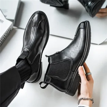Odiniai batai Vyriški vasaros kvėpuojantys 2023 m. Nauji vyriški vyriški batai Vyriški britų verslo suknelės interviu Darbo batai