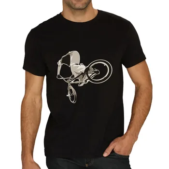 marškinėliai o-kaklas spausdinti naujas BMX dviračio triukas dizaino marškinėliai Medvilniniai viršutiniai vyriški pagal užsakymą pagaminti trumpomis rankovėmis Mada