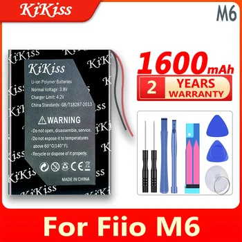 KiKiss didelės talpos baterija M 6 1600mAh Fiio M6 grotuvui Bateria