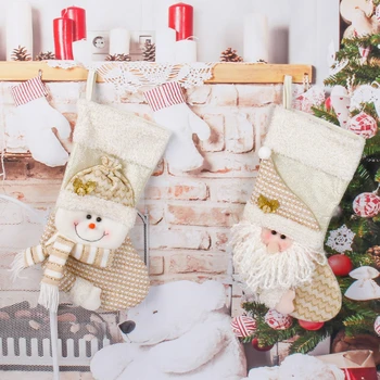 Mini kalėdinės kojinės Kalėdų eglutės dekoravimas Papuošalai Pakabukai maži batai Vaikai Naujųjų metų saldainių krepšys Kalėdų senelio dovanų kojinės