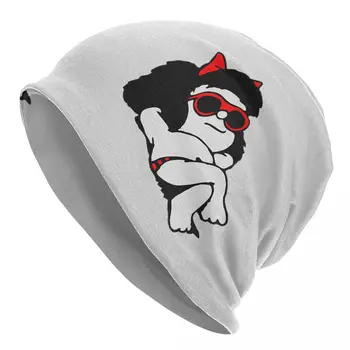 Žiemos pavasaris Slouchy Beanie Mafalda, dėvinti akinius nuo saulės Atributikos variklio dangčio kepurė Megzta kepurė Populiari Unisex Kawaii Mielos šiltos kepurės