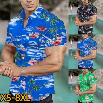2023 Naujas 3D spalvotas spausdinimas Marškinėliai trumpomis rankovėmis Prabangūs vyriški polo marškinėliai Vyriški atlapo sagos polo marškinėliai Laisvalaikio dizaino golfo kostiumas