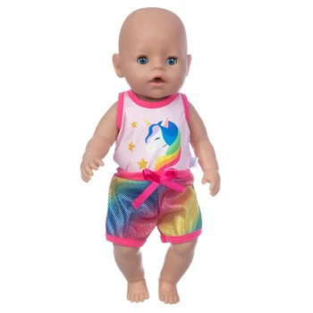 2023 Nauji šortai Lėlės drabužiai tinka 43cm kūdikiui Lėlių drabužiai atgimsta Lėlių aksesuarai