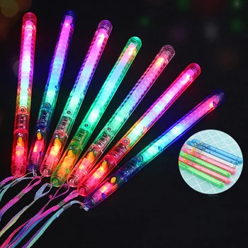 Koncerto led šviesa 7 tipai mirksinčios šokančios lemputės vakarėliams lauke Švytėjimo lazda Daugkartinio naudojimo nepertraukiamai mirksinti LED lazda