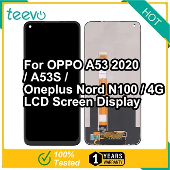 Teevo LCD, skirtas OPPO A53 2020 / A53S / Oneplus Nord N100 / 4G ekranas ir jutiklinio ekrano skaitmenizatorius Juoda