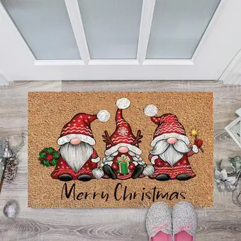 2023 Kalėdos Sveiki atvykę Gnome Doormat Priekinis prieangio kilimėliai Welcome Mat Xmas Party Door Mat Lauko įėjimo kilimas Navidad Naujieji metai