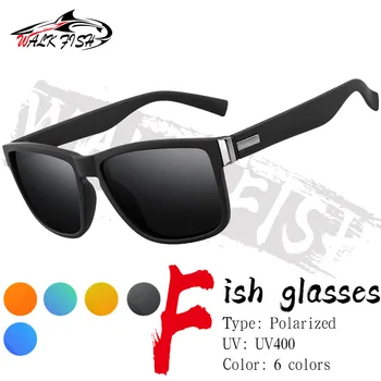 WALK FISH NEW Fishing Sunglasses Men Polarized Square Driving Sun Glasses Moteriški akiniai Stilingi akiniai UV400 Madingi akiniai