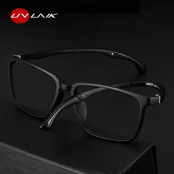 UVLAIK Ultralight TR90 akinių rėmelis Vyrai Sportinis Lankstus reguliuojamas ausų kabliukas Akiniai lęšis Pritaikykite trumparegystę Receptinis stiklas
