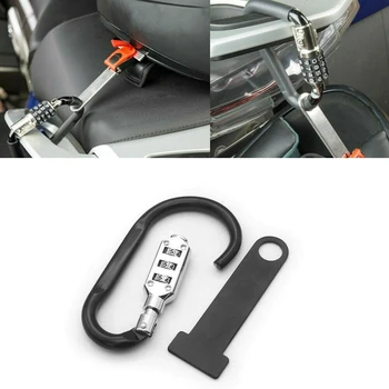 Motociklininko šalmo užraktas nuo vagystės Atviro veido šalmo užrakto užsegimas + T-baras lenktyninėms motociklui Dviračio šalmo užraktas