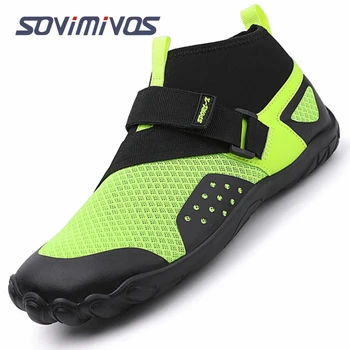 Aukštos kokybės lengvi vyrų bėgiojimo minimalistiniai batai Man vasaros bėgimo basomis batai Paplūdimio fitneso sportiniai sportbačiai plius dydis 46