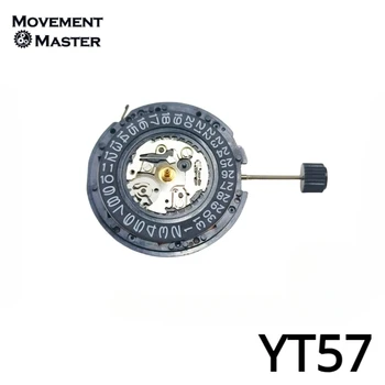 Originalus japonų dirbtinis kinetinės energijos judėjimas YT57 Judėjimas YT 3Hands vieno kalendoriaus laikrodžių judėjimo priedai