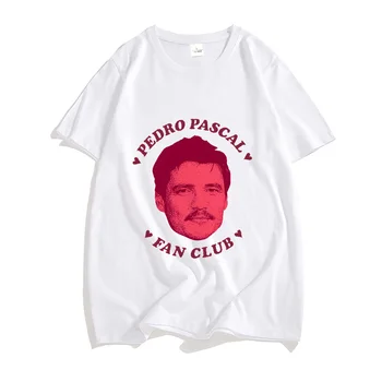 Pedro Pascal Prince Aktoriaus marškinėliai MEN Fan Club Harajuku marškinėliai 100% medvilniniai marškinėliai Originalumas Trumpomis rankovėmis Four Seasons Tops