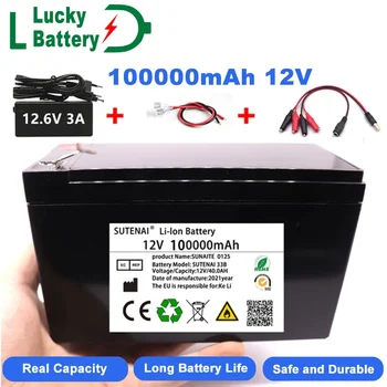 Lucky Li Ion 18650 akumuliatorinis elektromobilis Ličio baterijų paketas 3S 12V 50Ah 100Ah įmontuotas BMS 30A didelė srovė
