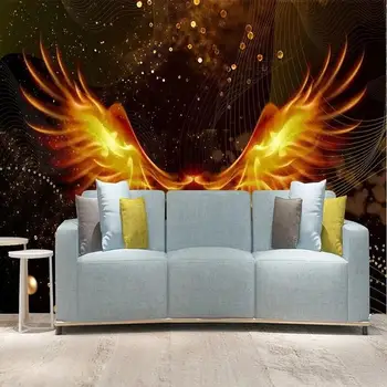 Custom 3D tapetai Creative Modern Simple Gold Wings Foto Mural Living Room Study Home Decor Art Wall Paper