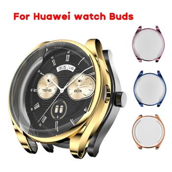 Smūgiams atsparus dėklas, skirtas Huawei Watch Buds TPU ekrano apsauga Buferio apvalkalo apsauginis dangtelis Itin plonas subraižytas atsparus korpusas