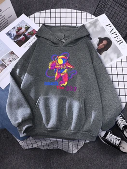 Y2K Astronaut Touch The Sky Women Hoody Trend Comfortable Pullover Sports Oversized Loose Sweat Harajuku Sports Clothings