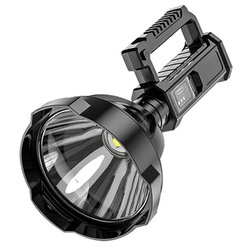 Lempa Lauko LED nešiojamasis žibintuvėlio laikiklis Didelės galios vandeniui atsparus USB įkraunamas stiprios šviesos prožektorius