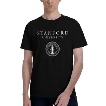 Stanfordo universiteto mados marškinėliai marginti medvilniniais vyriškais marškinėliais Vyriški viršugalviai juokingi trumpomis rankovėmis trikotažas