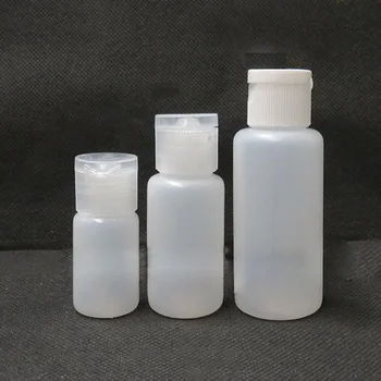 50PCS 10/20/30ML Tuščias plastikinis mėginys PE atverčiamas dangtelio buteliukas Skysto makiažo konteineriai Storoage butelis