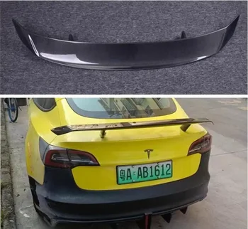 Tesla MODEL 3 2017 2018 2019 2020 2021 2022 Sparno lūpų uodegos bagažinės spoileriai Galinis anglies pluoštas