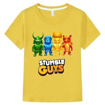 2023 Stumble Guys Kids marškinėliai Anime Top Summer Trumpomis rankovėmis Tees y2k marškinėliai vaikams berniukas 10 metų vientisi berniukų mergaičių drabužiai