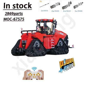 2023 Naujas vikšrinis ūkio traktorius elektrinis MOC-67575 statybinio bloko modelis 4488vnt nuotolinis surinkimasCustom suaugusiųjų vaikų gimtadienio žaislų dovana