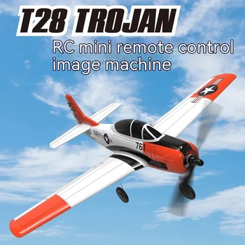 Aircraft T28 Trojan 4ch Rc Airplane Rtf With Xpilot Stabilizer One-Key Aerobatic Fixed-Wing Outdoor Rc žaislai vaikams Gift