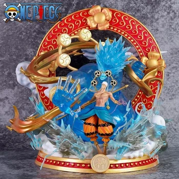 Bandai One Piece 29cm Rankų darbo Gk Black Pearl Thunder God Eni Road Empty Island Rankų darbo statulos modelis Lėlės dovanos