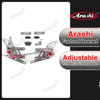 Arashi CNC reguliuojamos motociklo kojų atramos Galinės galinės pėdos pėdos APRILIA RSV4 GAMYKLINĖ APRC ABS BK SE 2013 2014 2015 2016
