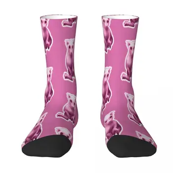 Pink Bingus Pattern Version Kojinės Vyriškos moteriškos poliesterio kojinės Pritaikomi saldumynai