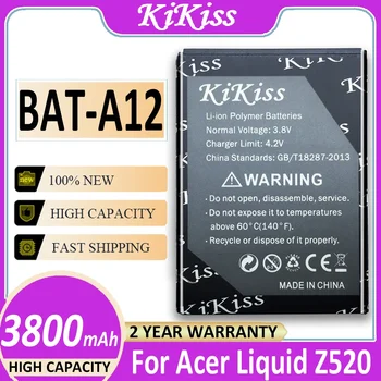 Baterija 3800mah BAT-A12 skirta Acer Liquid Z520, Liquid Z520 Dual SIM (P/N Bat-A12(1ICP4/51/65) KT.00104.002) Telefonas Batteria