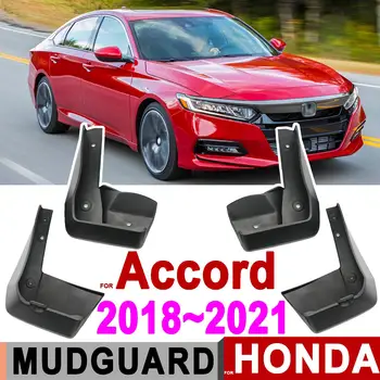 4Pcs Komplektas Formuotos priekinės galinės purvo sklendės Purslų apsaugos Honda Accord 2018 - 2021 Fender Liner Mudguards 2019 2020 Automobiliai Padangos Ratlankiai