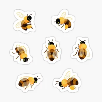 Medaus bitės 10PCS lipdukai kambario langui Vandens buteliai Automobilio mielos dekoracijos Spausdinti Namų animacinis filmas Anime buferio fonas juokingas