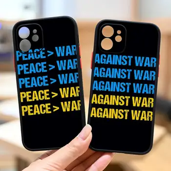 Ne karui meilės taikos telefono dėklas, skirtas iPhone13 12 Mini 11 Pro XS Max X XR 7 8 Plus permatomas matinis dangtelis