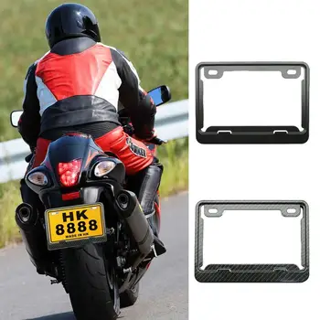 Motociklo valstybinio numerio ženklo laikiklis Universalūs plokštelių rėmai Apsauginis automobilio aliuminio lydinio žymos dangtelis Patvarūs motociklų priedai
