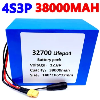 32700 Lifepo4 Batterie 4S3P 12.8V 38Ah 4S 40A 100A Équilibré BMS pour le Bateau Électrique et Alimentation Sans Interruption 12V